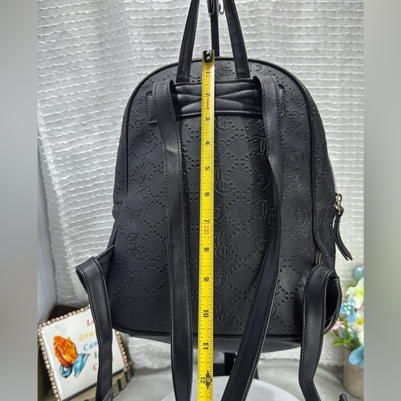 (E4) Juicy Couture Black Backpack with Gold Accents - Picture 4 of 16